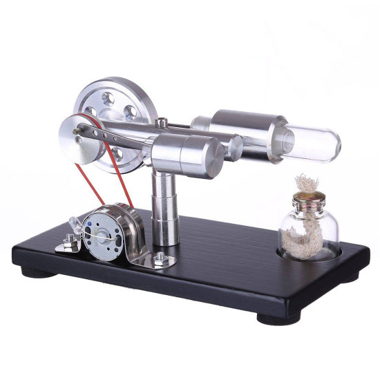 γ-type single cylinder stirling engine sterling generator with led lights with voltage digital display meter science toy γ-type single cylinder stirling engine sterling generator with led lights with voltage digital display meter science toy