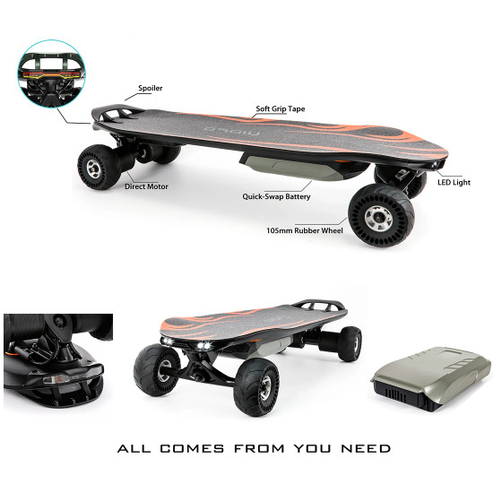 uiofo lw22 rc dual-drive scooter electric skateboard with rubber wheels and led lights set uiofo lw22 rc dual-drive scooter electric skateboard with rubber wheels and led lights set