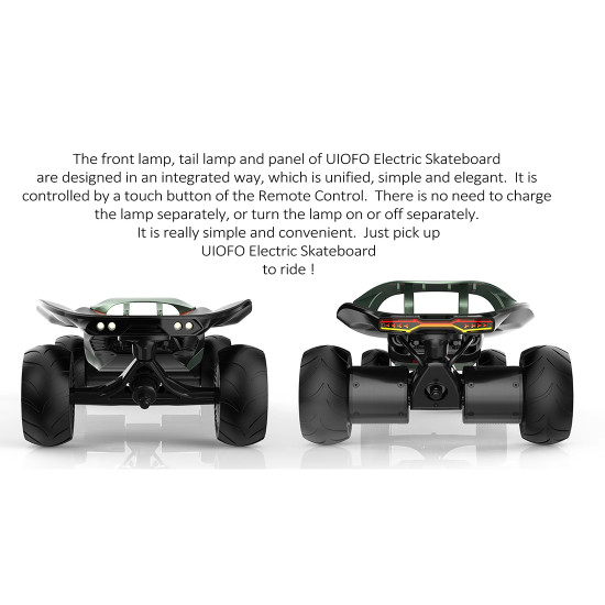 uiofo lw22 rc dual-drive scooter electric skateboard with rubber wheels and led lights set uiofo lw22 rc dual-drive scooter electric skateboard with rubber wheels and led lights set