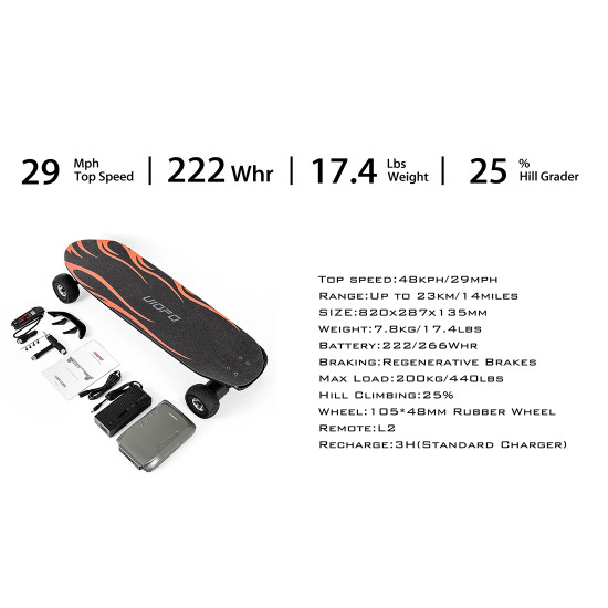 uiofo lw22 rc dual-drive scooter electric skateboard with rubber wheels and led lights set uiofo lw22 rc dual-drive scooter electric skateboard with rubber wheels and led lights set