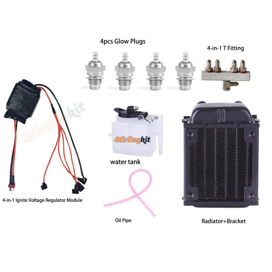 upgrade starter 4-in-1 ignite voltage regulator module cooling radiator 4in1 t fitting full kit for toyan fs-l400 engine model upgrade starter 4-in-1 ignite voltage regulator module cooling radiator 4in1 t fitting full kit for toyan fs-l400 engine model