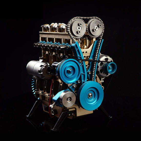 v4 car engine model full metal assembling four-cylinder building kits for researching industry studying/toy/gift v4 car engine model full metal assembling four-cylinder building kits for researching industry studying/toy/gift
