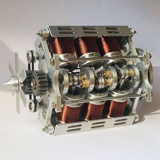 v6 electromagnetic motor engine model with hexagon fan for 1/10 model car teaching demonstration v6 electromagnetic motor engine model with hexagon fan for 1/10 model car teaching demonstration