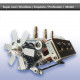 v6 electromagnetic motor engine model with hexagon fan for 1/10 model car teaching demonstration v6 electromagnetic motor engine model with hexagon fan for 1/10 model car teaching demonstration