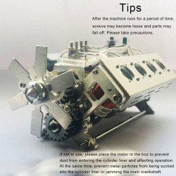 v8 electromagnetic engine model  engine toy for model car / ship