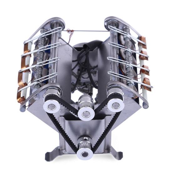 v8 high speed engine model electromagnetic 8-cylinder car engine working principle stem toy v8 high speed engine model electromagnetic 8-cylinder car engine working principle stem toy