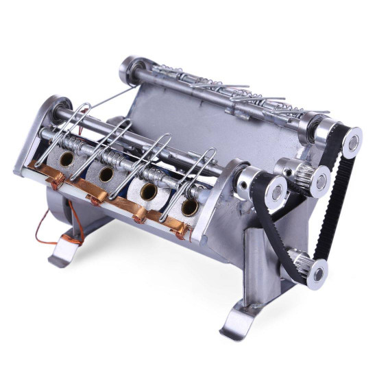 v8 high speed engine model electromagnetic 8-cylinder car engine working principle stem toy