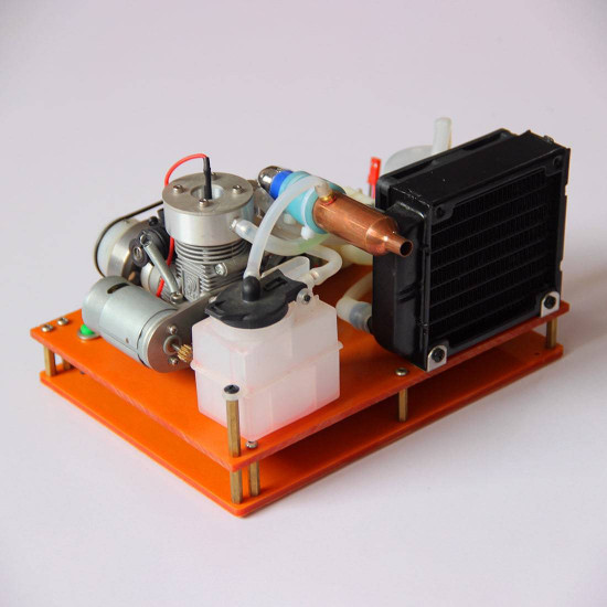 vx level 18 single cylinder 2-stroke methanol engine with water cooling radiator vx level 18 single cylinder 2-stroke methanol engine with water cooling radiator