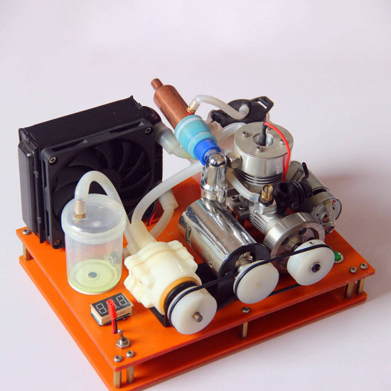 vx level 18 single cylinder 2-stroke methanol engine with water cooling radiator vx level 18 single cylinder 2-stroke methanol engine with water cooling radiator